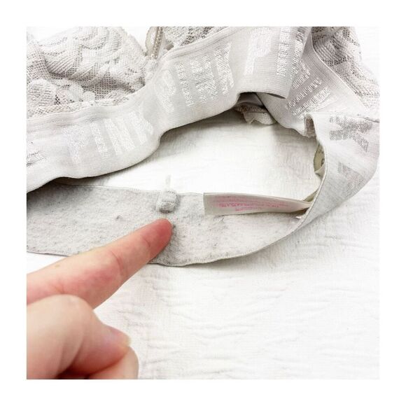 BUY 1 GET 1 FREE Victorias Secret lace bralette white small halter padded no wir - Picture 7 of 8